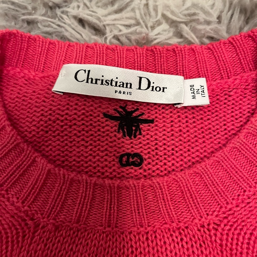 Dior Vibrant Pink Sweater with Animal Print - Picture 4 of 9